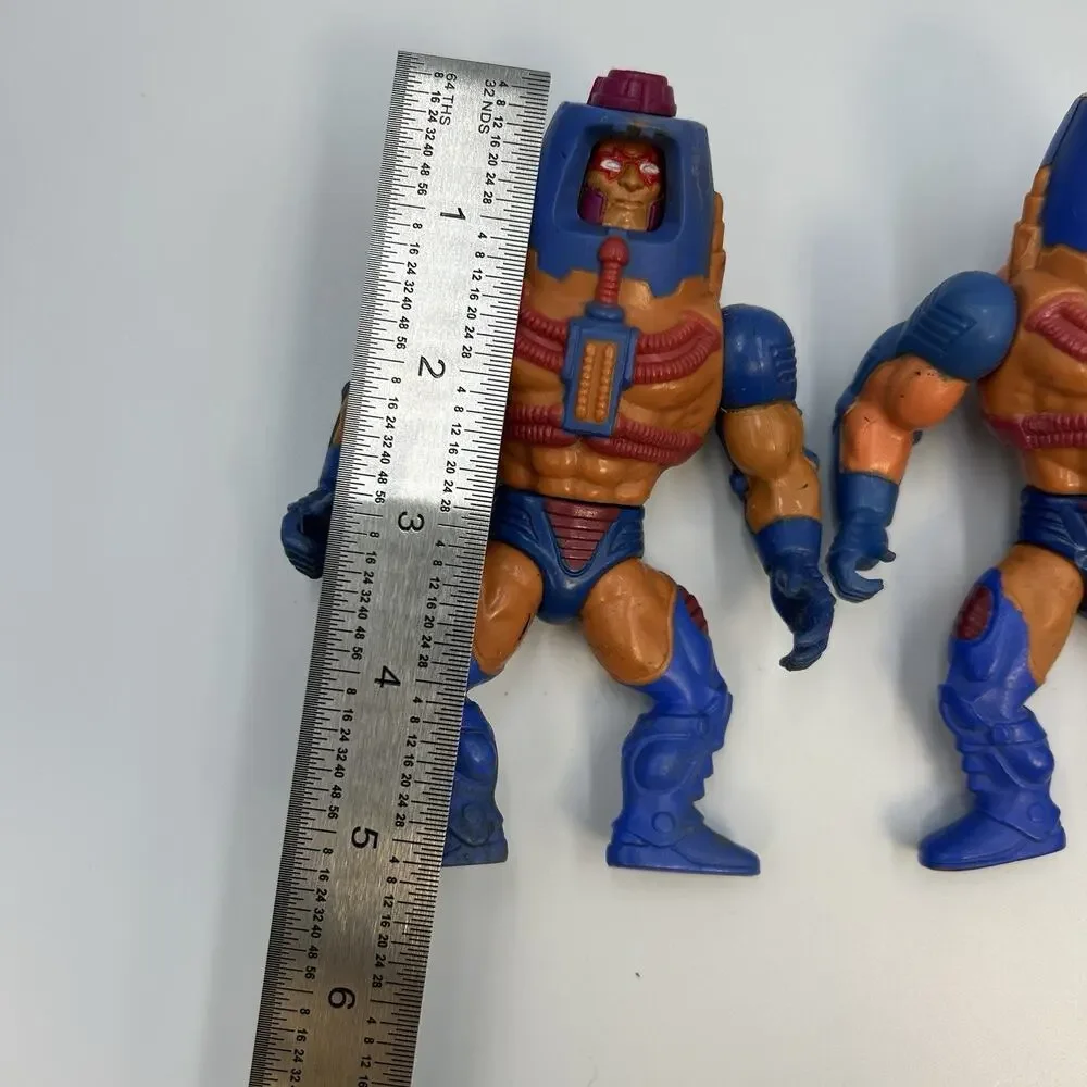 Vintage 1982 Man E Faces Action Figures MOTU He-Man Masters of the Universe x3